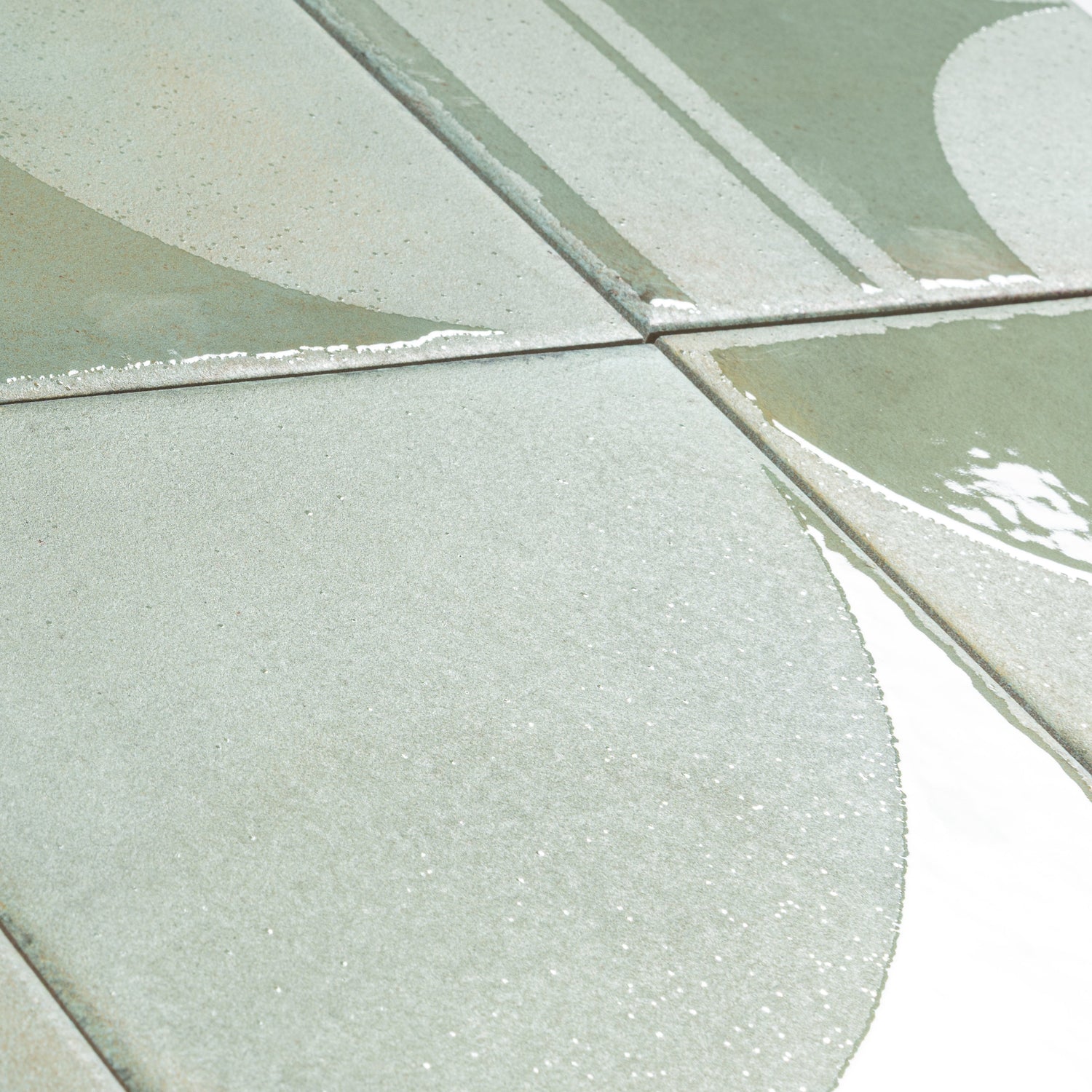 Cadence 8x8 Muted Sage Green Porcelain Square Motif Wall and Floor Tile (29 Pack, 12.49 sq ft/case) - Sample