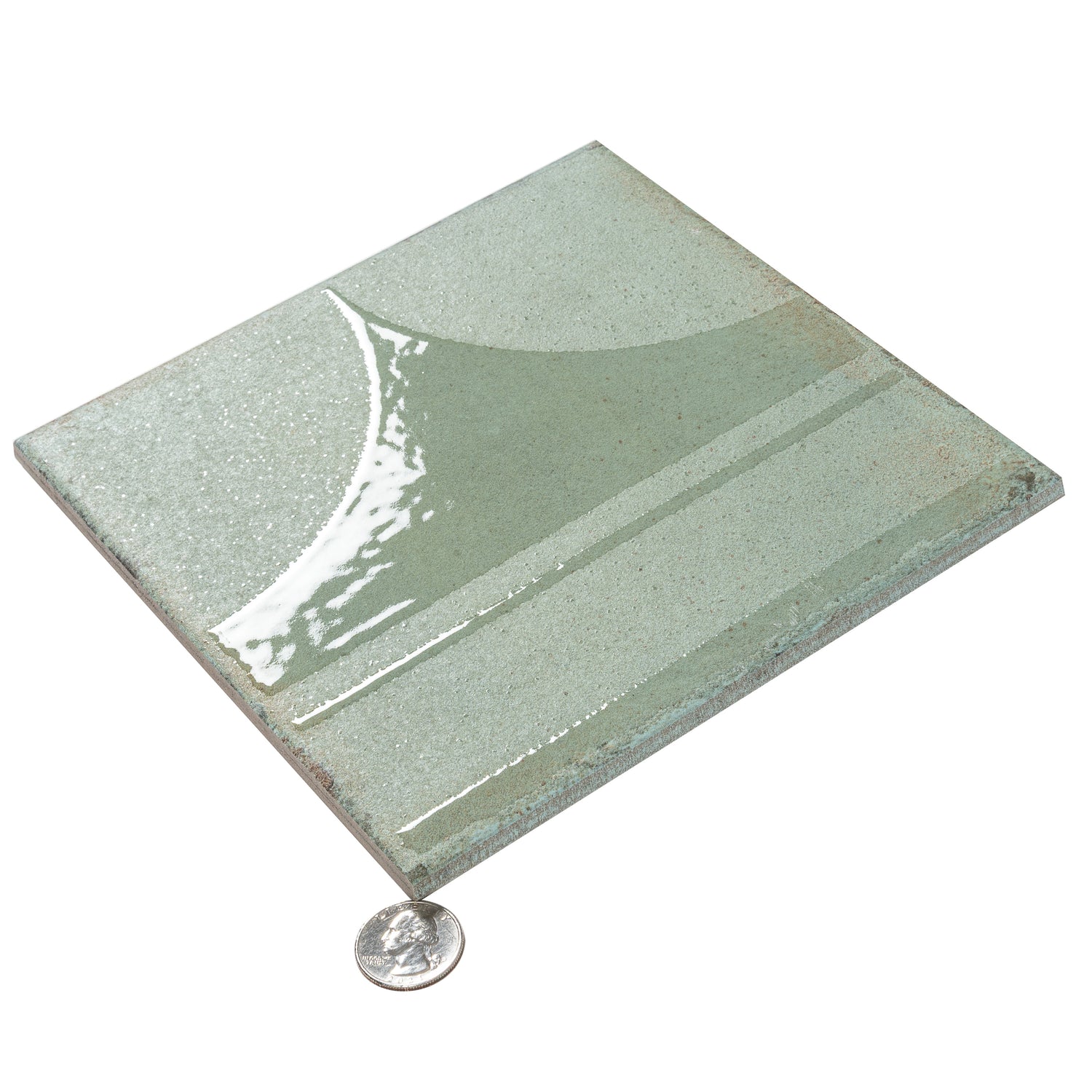 Cadence 8x8 Muted Sage Green Porcelain Square Motif Wall and Floor Tile (29 Pack, 12.49 sq ft/case) - Sample