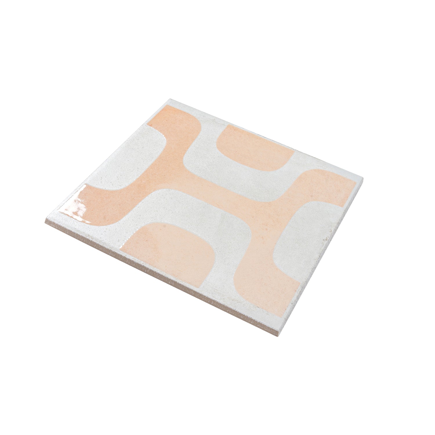 White Faded Terracotta 8x8 Matte, Glossy Square Motif Porcelain Tile (29 pack, 12.49 sq ft/case)