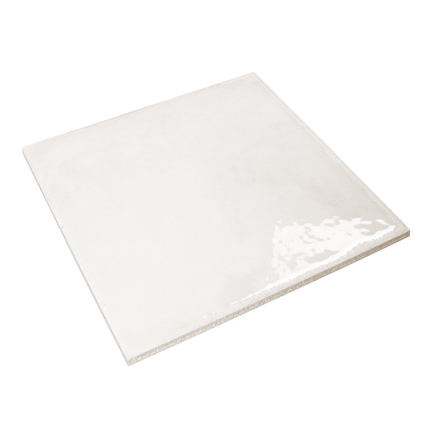 Cadence 8x8 Cloud White Porcelain Zellige Square Wall and Floor Tile (29 Pack, 12.49 sq ft/case) - Sample