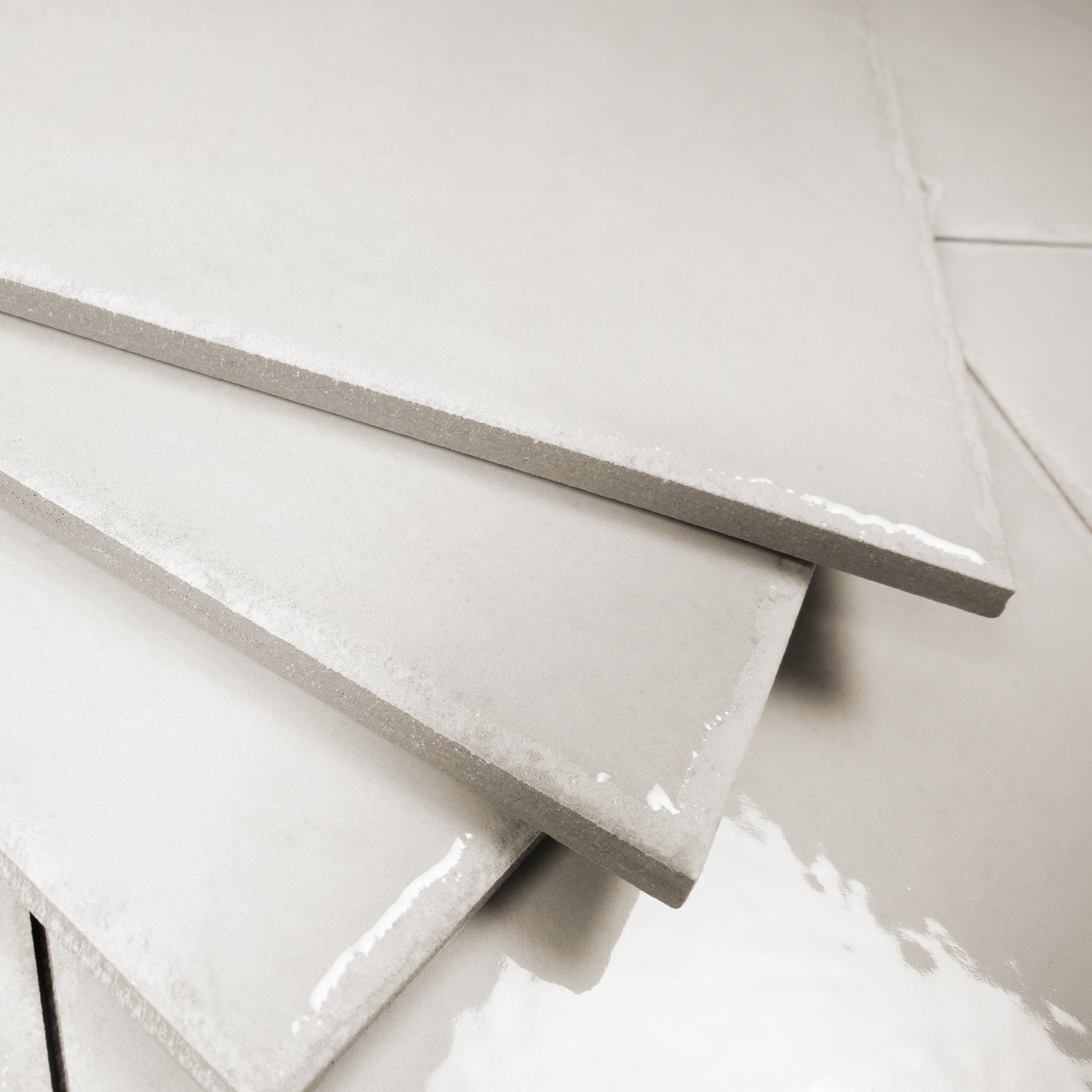 Cloud White 8x8 Glossy Zellige Square Subway Porcelain Tile (29 pack, 12.49 sq ft/case)