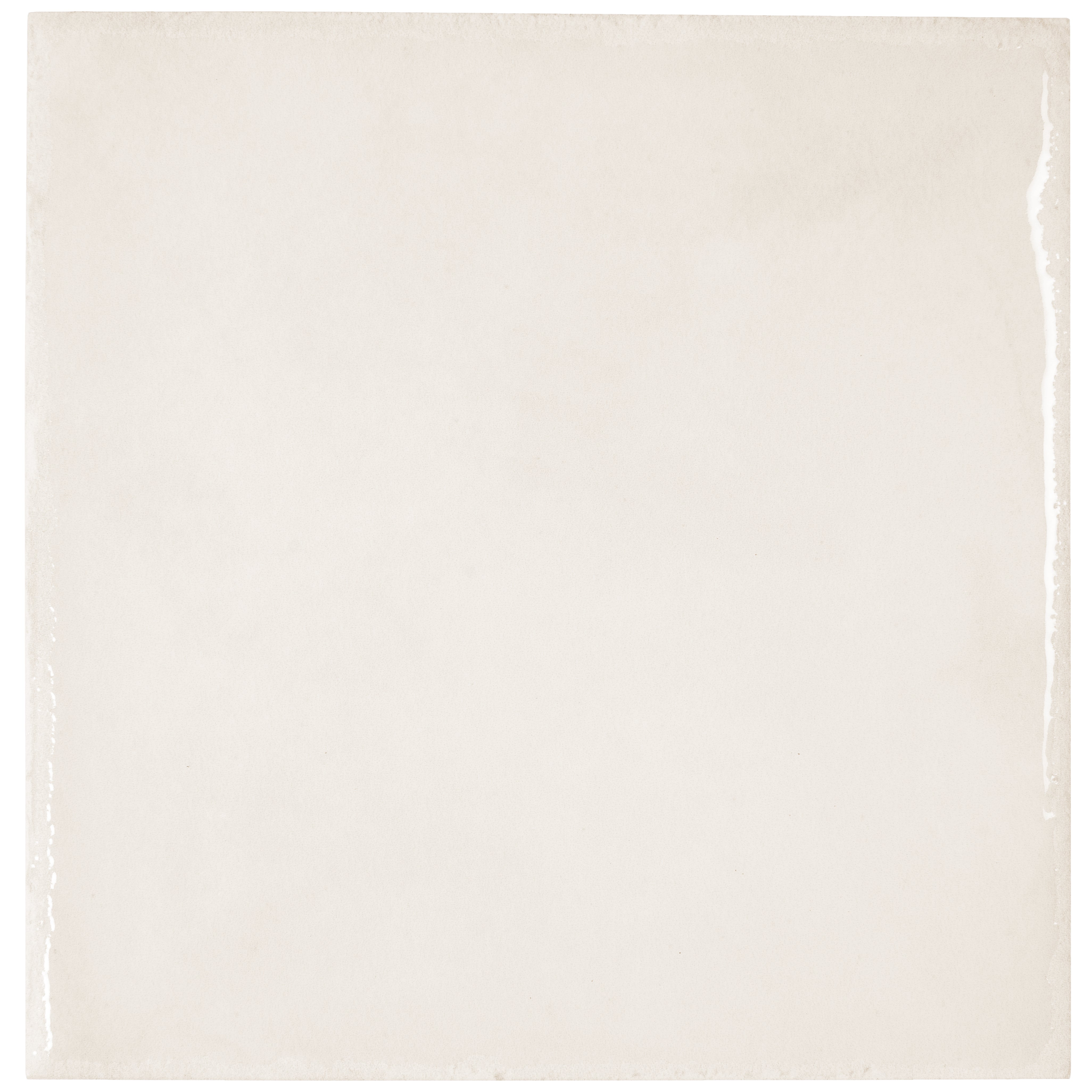 Cloud White 8x8 Glossy Zellige Square Subway Porcelain Tile (29