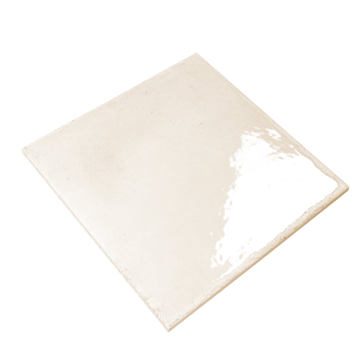 Warm Ivory 8x8 Glossy Zellige Square Subway Porcelain Tile (29 pack, 12.49 sq ft/case)