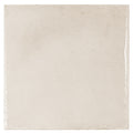 Warm ivory glossy 8x8 porcelain zellige square subway tile with subtle speckled texture