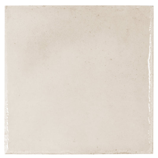 Cadence 8x8 Warm Ivory Porcelain Zellige Square Wall and Floor Tile (29 Pack, 12.49 sq ft/case) - Sample