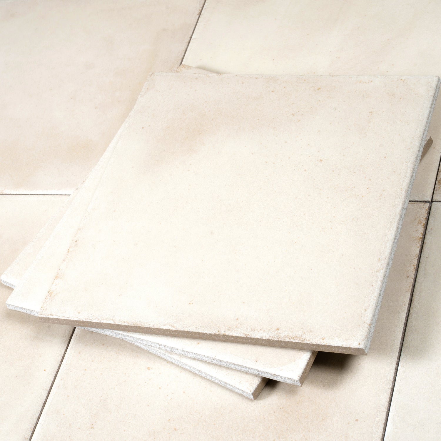 Warm Ivory 8x8 Glossy Zellige Square Subway Porcelain Tile (29 pack, 12.49 sq ft/case)