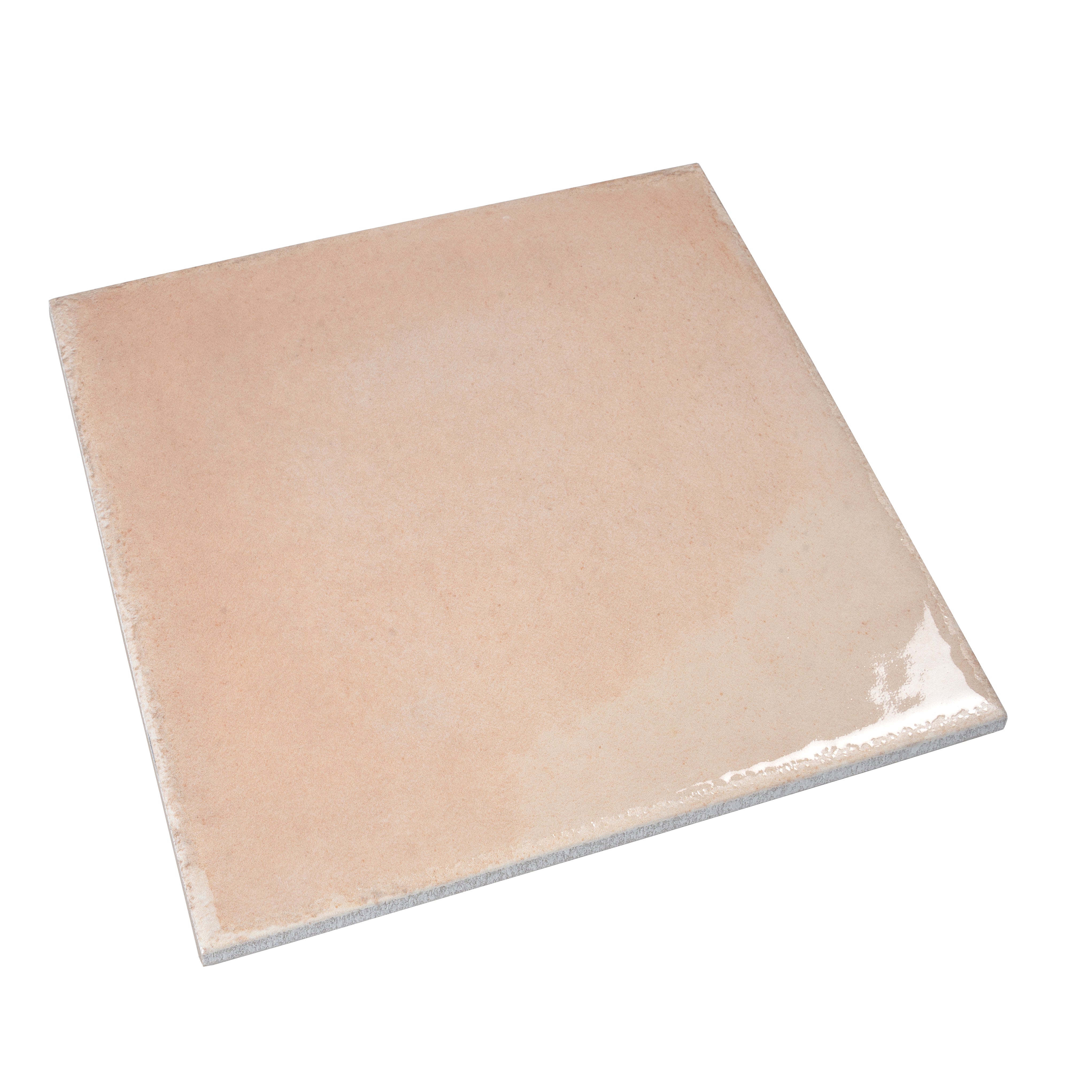 Faded Terracotta 8x8 Glossy Zellige Square Subway Porcelain