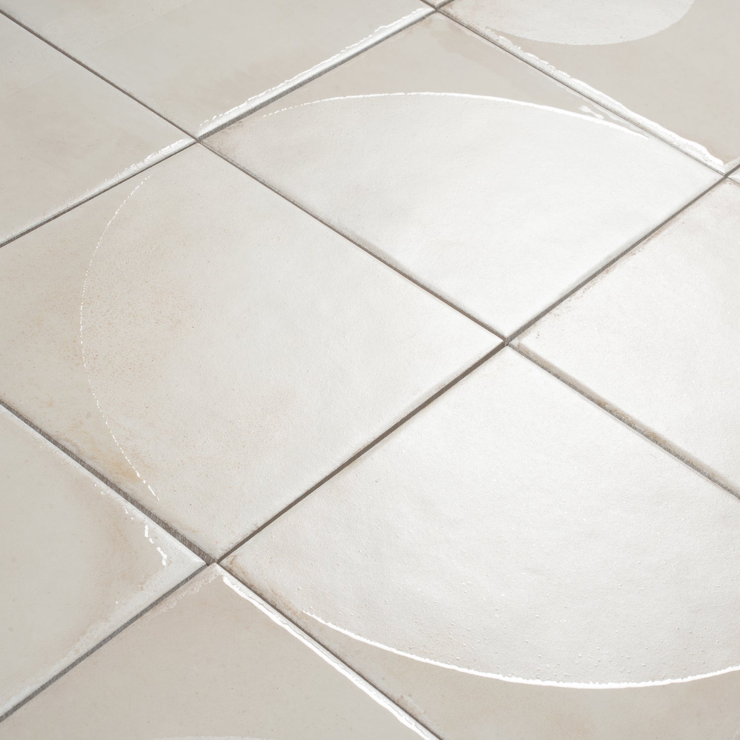 Warm Ivory 8x8 Matte, Glossy Square Motif Porcelain Tile (29 pack, 12.49 sq ft/case)