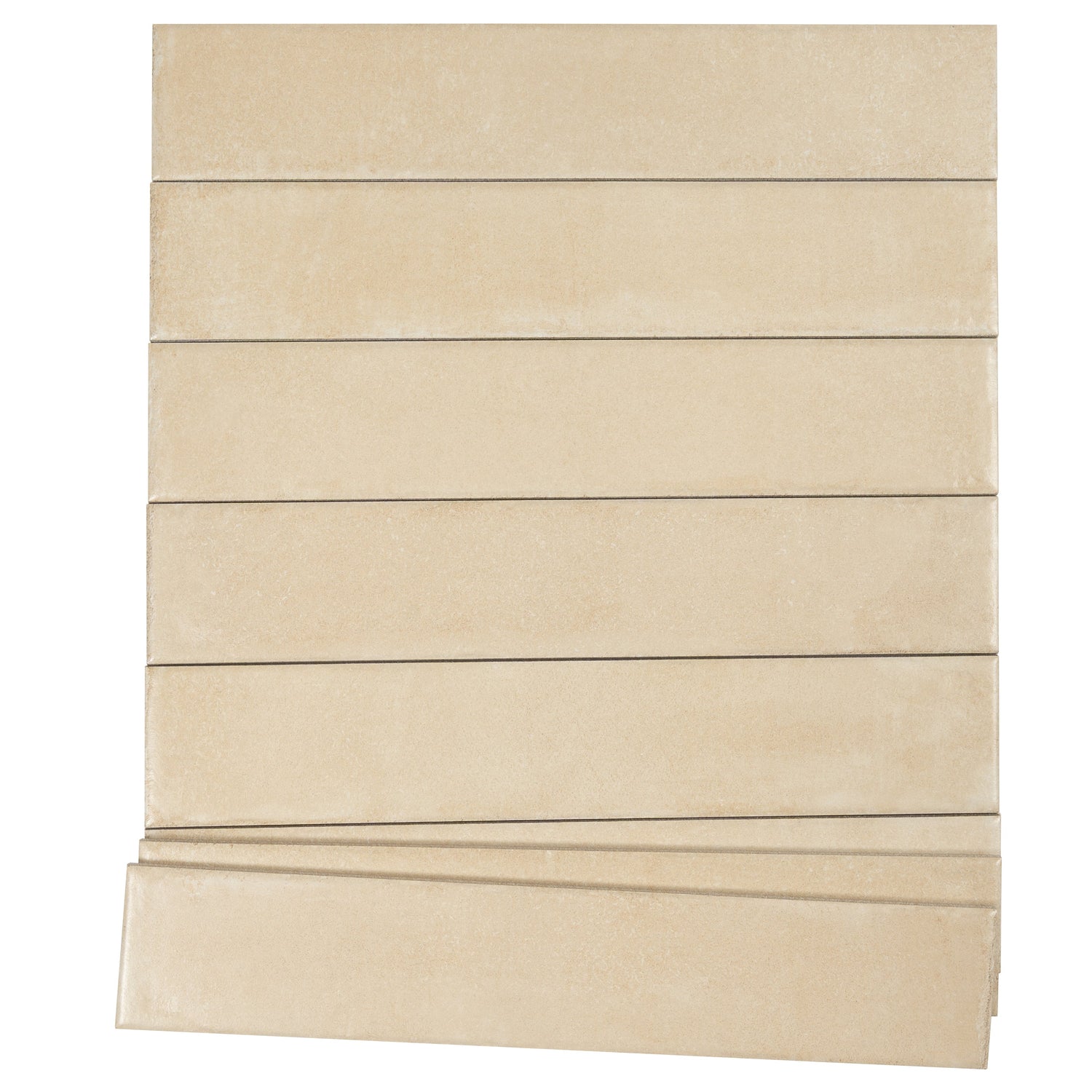 Cadence 3x16 Soft Beige Porcelain Zellige Square Wall and Floor Tile (44 Pack, 14.21 sq ft/case) - Sample