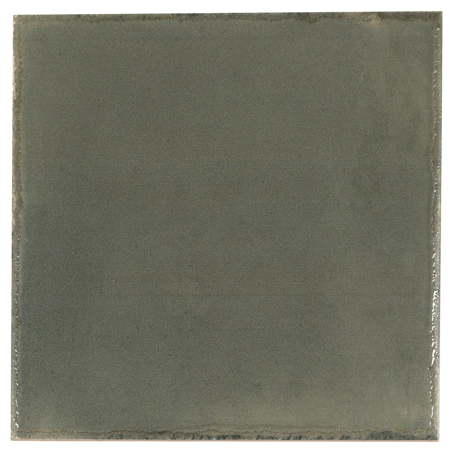 Dark Moss Green 8x8 Glossy Zellige Square Subway Porcelain Tile (29 pack, 12.49 sq ft/case)