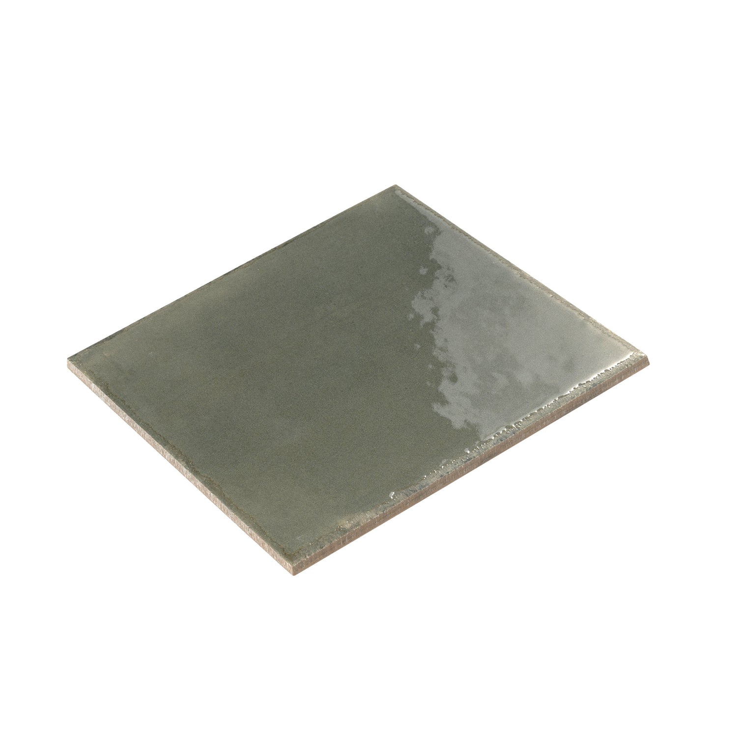 Cadence 8x8 Dark Moss Green Porcelain Zellige Square Wall and Floor Tile (29 Pack, 12.49 sq ft/case) - Sample