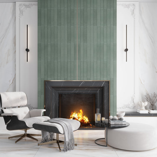 Muted Olive Green 3x16 Matte Subway Porcelain Tile (44 pack, 14.21 sq ft/case)