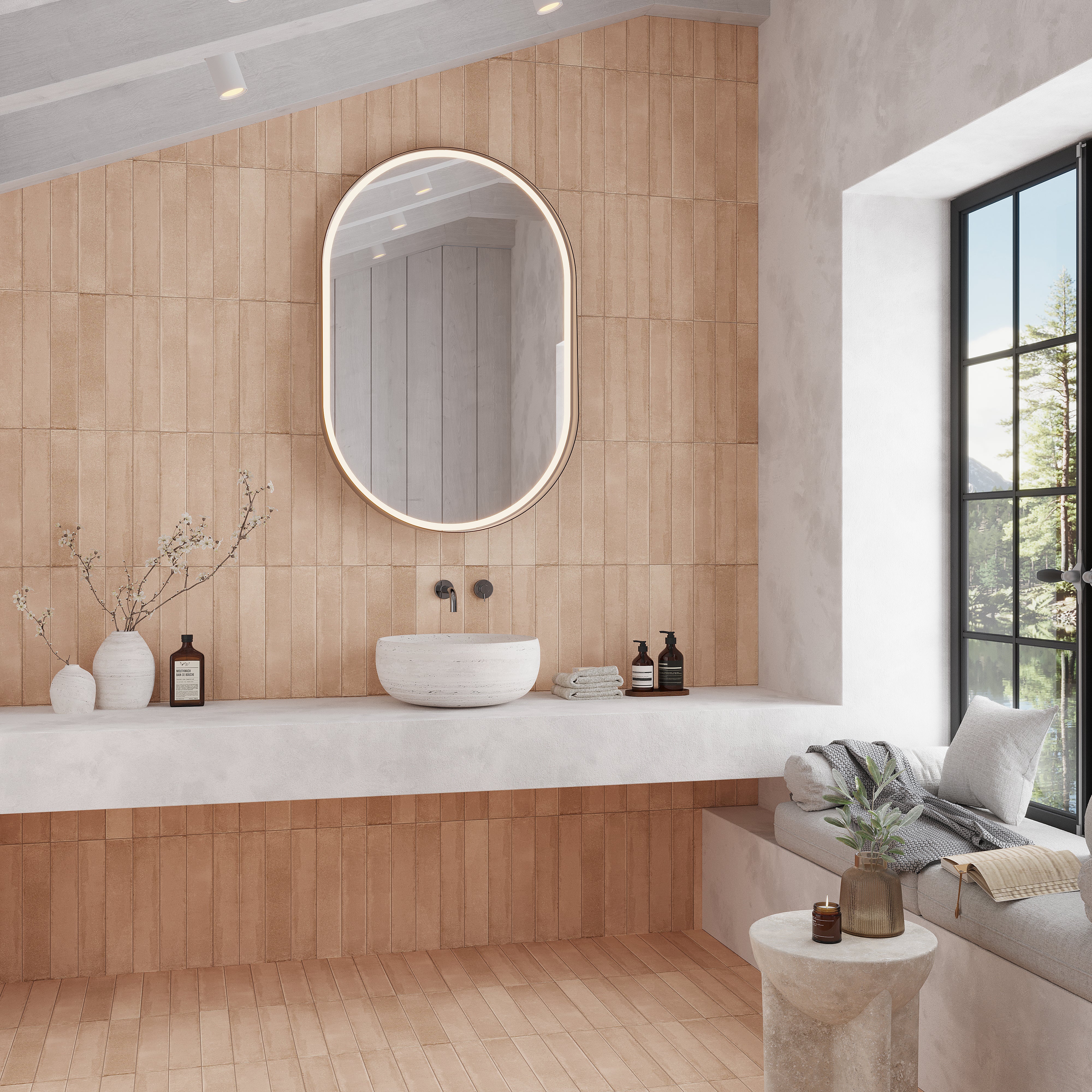 Earthy Terracotta 3x16 Matte Subway Porcelain Tile (44 pack, 14.21