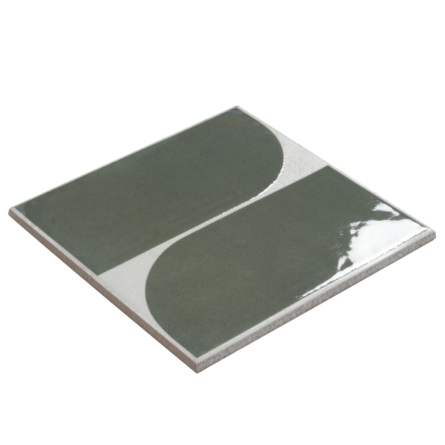 Sage Green Gray 8x8 Matte, Glossy Square Motif Porcelain Tile (29 pack, 12.49 sq ft/case)