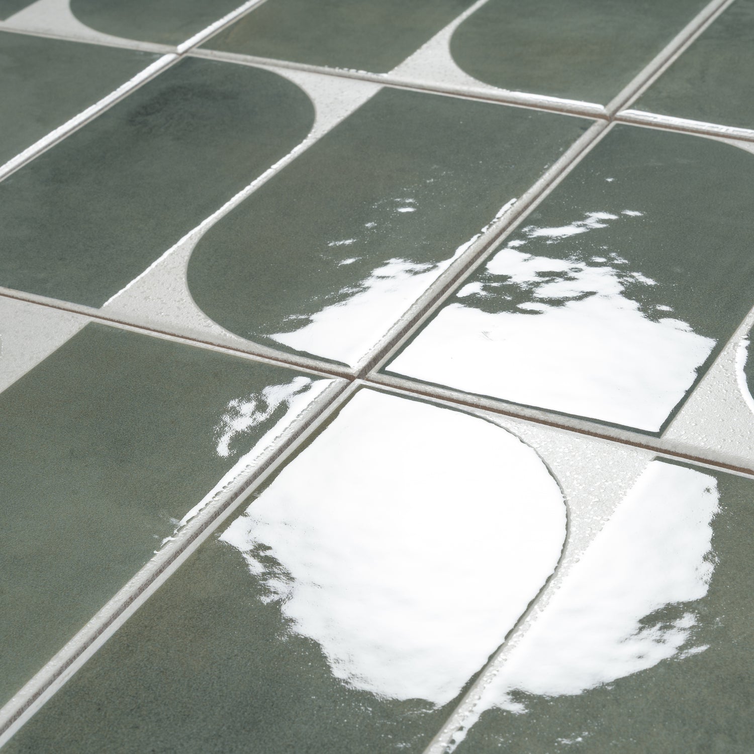 Sage Green Gray 8x8 Matte, Glossy Square Motif Porcelain Tile (29 pack, 12.49 sq ft/case)
