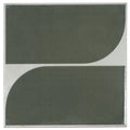 8x8 sage green gray porcelain tile with matte finish and geometric square motif design
