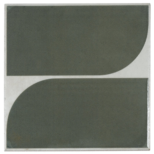 Cadence 8x8 Sage Green Gray Porcelain Square Motif Wall and Floor Tile (29 Pack, 12.49 sq ft/case) - Sample