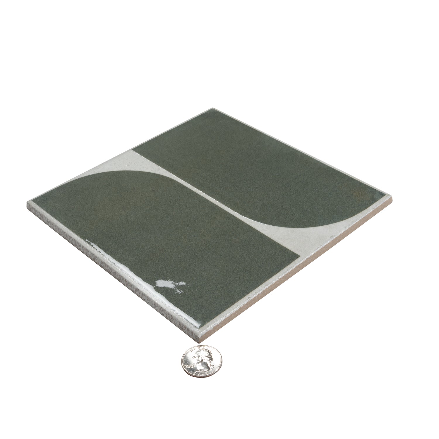 Sage Green Gray 8x8 Matte, Glossy Square Motif Porcelain Tile (29 pack, 12.49 sq ft/case)