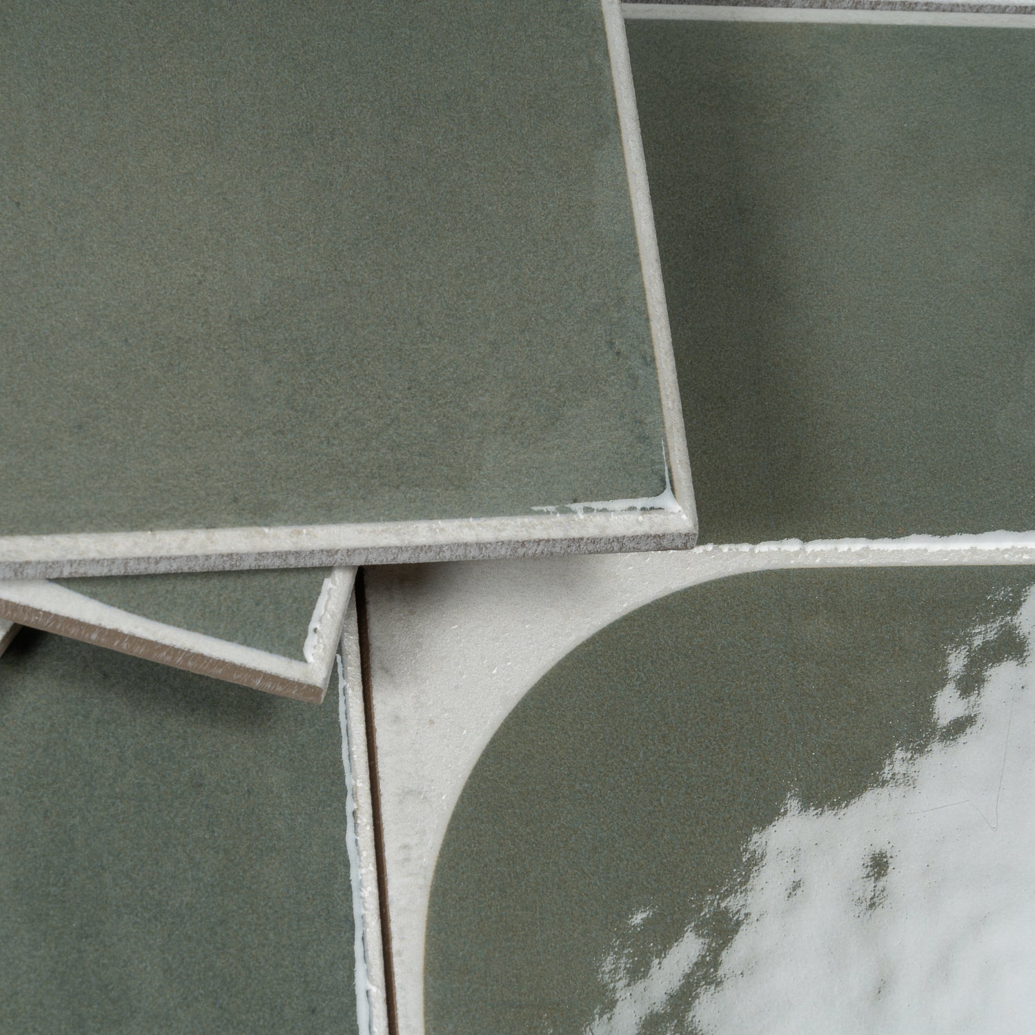 Sage Green Gray 8x8 Matte, Glossy Square Motif Porcelain Tile (29 pack, 12.49 sq ft/case)