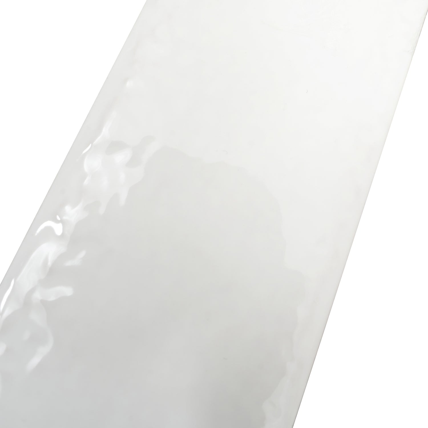Soft White 2x16 Glossy Zellige Subway Ceramic Tile (50 pack, 10.76 sq ft/case)