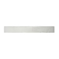 Glossy soft white 2x16 inch subway ceramic zellige tile with textured surface
