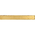 Brushed gold ceramic zellige subway tile with glossy textured finish 2x16 inches