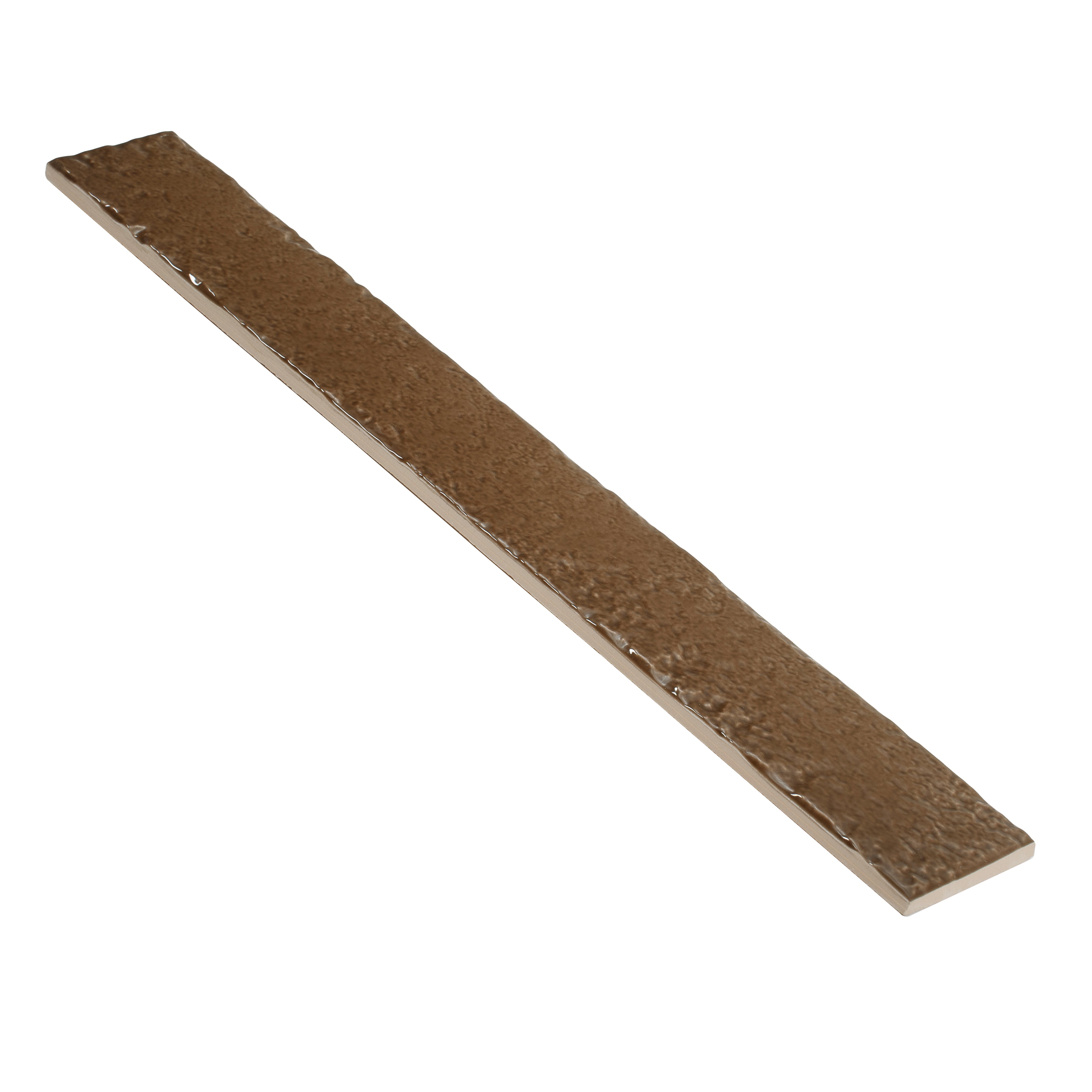 Terra Mocha 2x16 Glossy Zellige Subway Ceramic Tile (50 pack