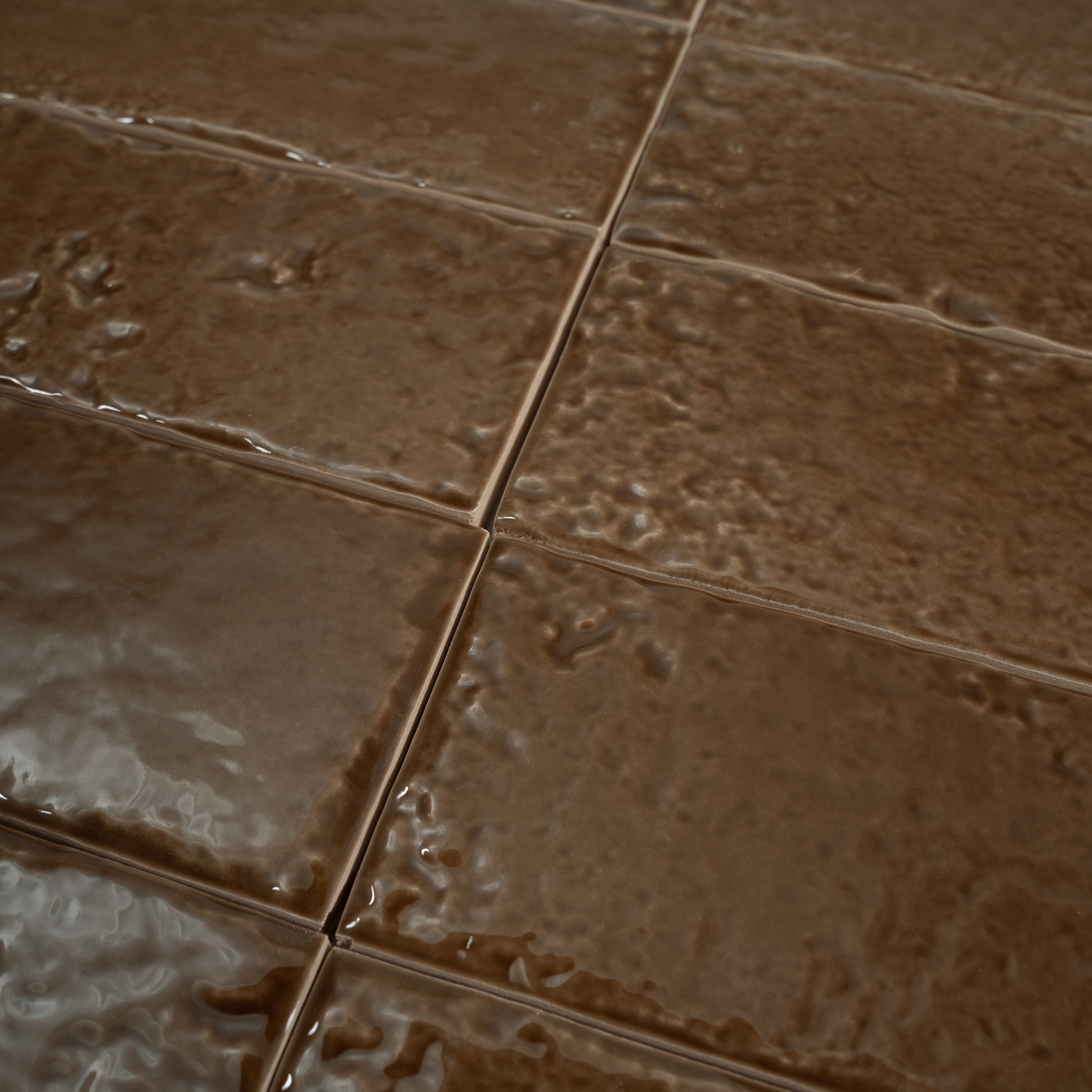 Terra Mocha 2x16 Glossy Zellige Subway Ceramic Tile (50 pack