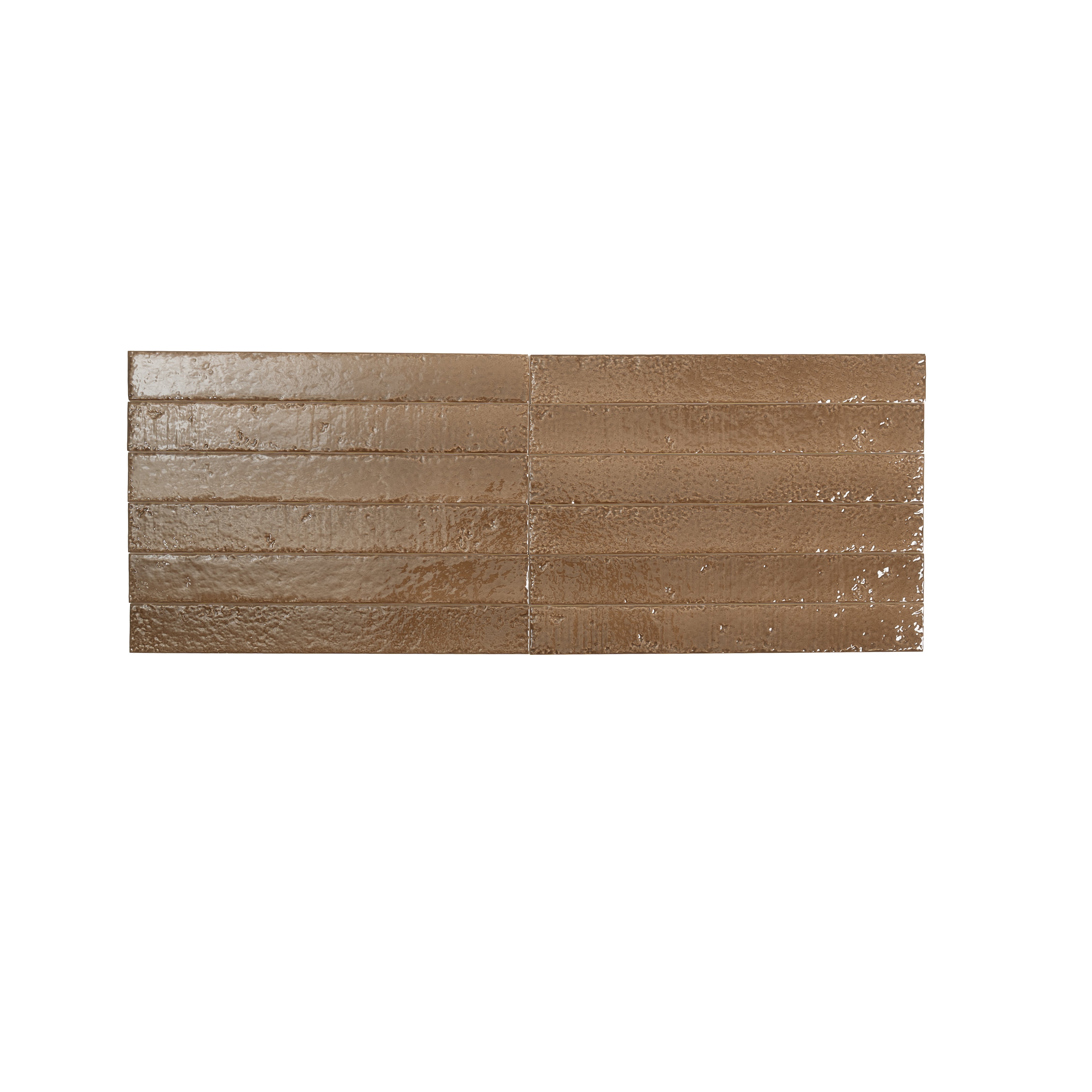 Terra Mocha 2x16 Glossy Zellige Subway Ceramic Tile (50 pack