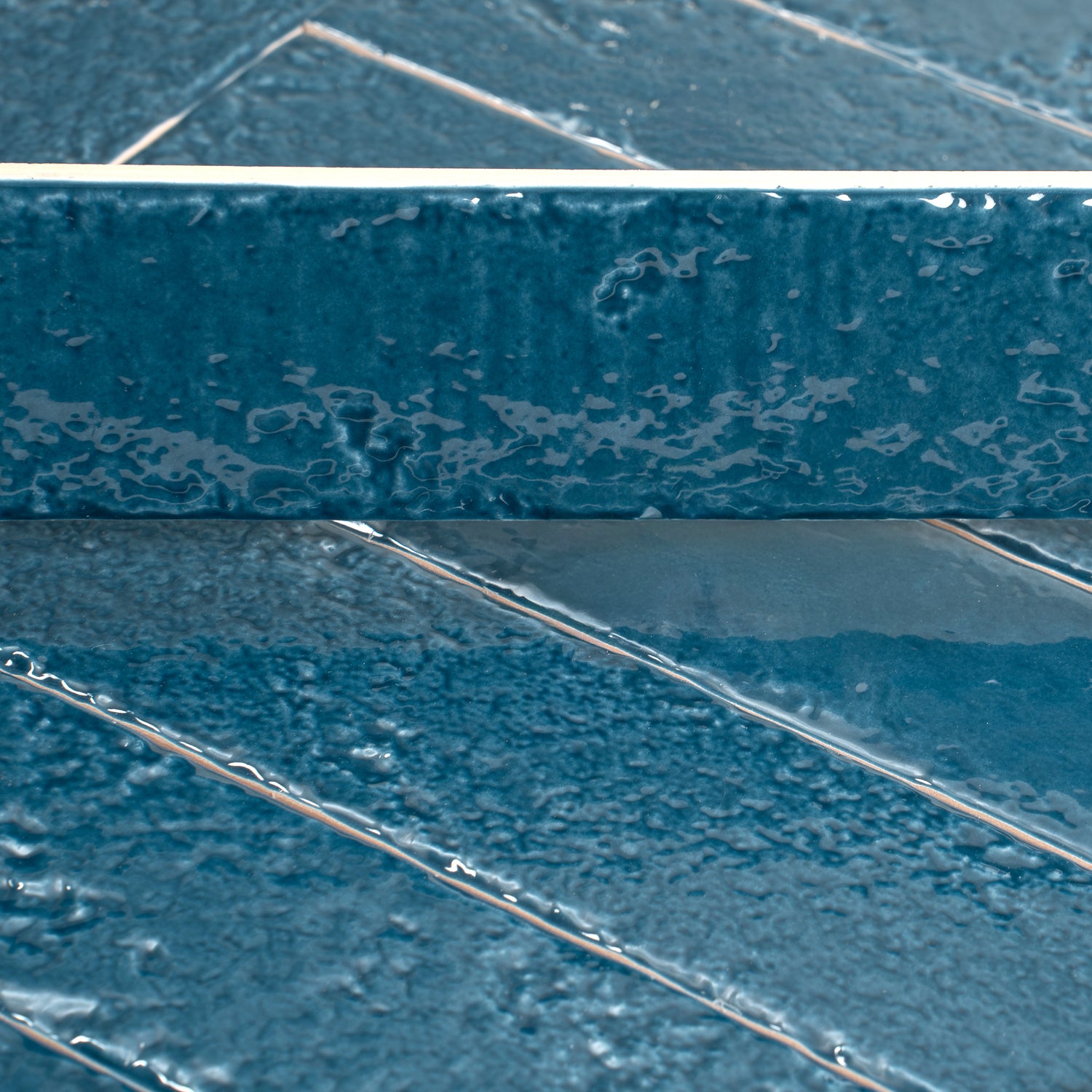 Teal Green 2x16 Glossy Zellige Subway Ceramic Tile (50 pack, 10.76 sq ft/case)