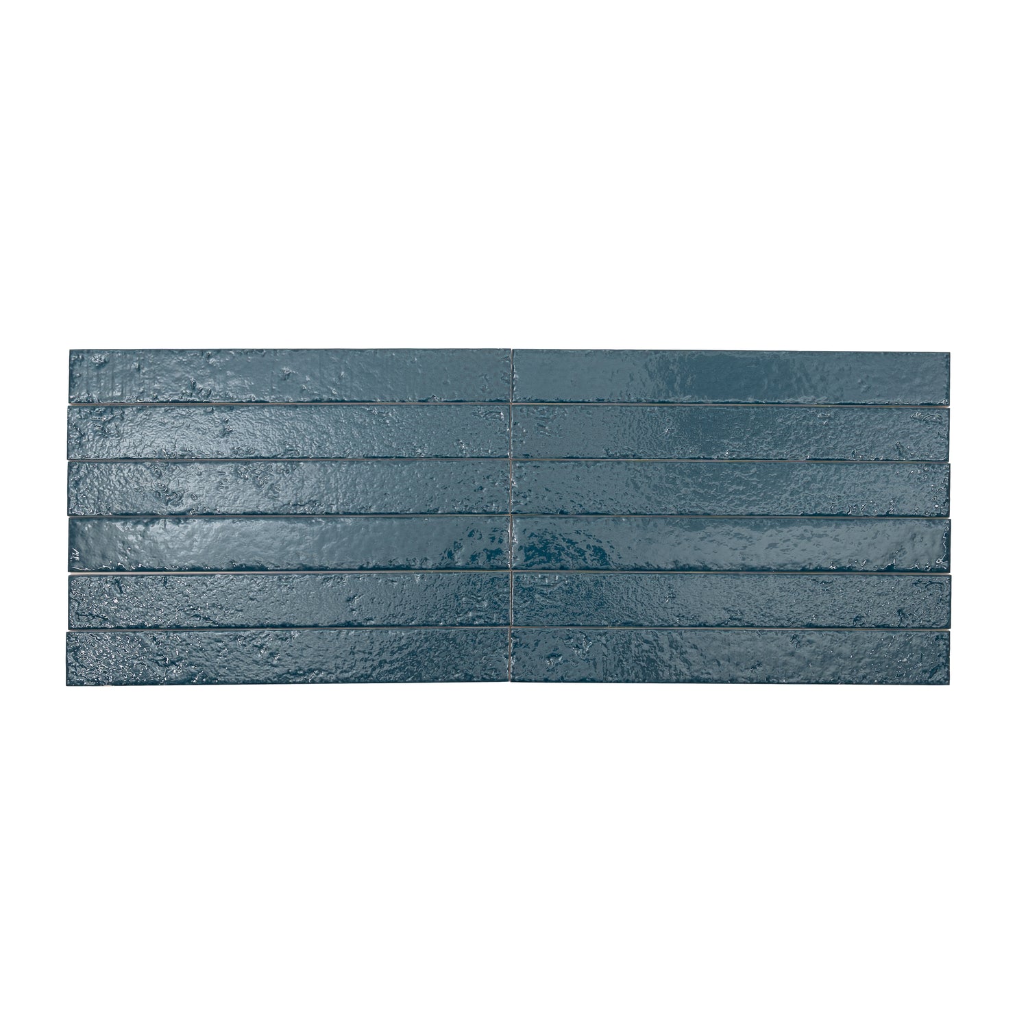 Teal Green 2x16 Glossy Zellige Subway Ceramic Tile (50 pack, 10.76 sq ft/case)
