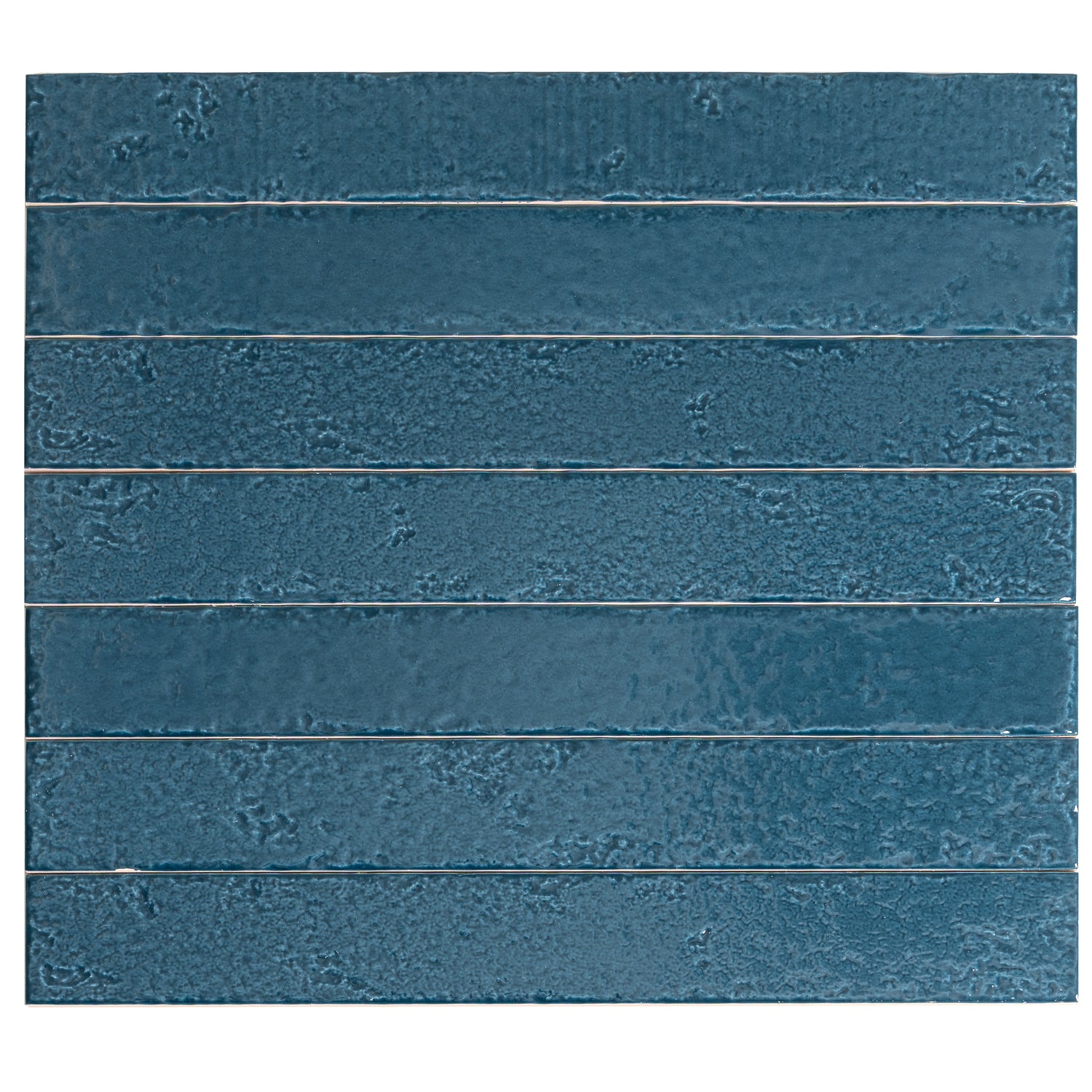 Teal Green 2x16 Glossy Zellige Subway Ceramic Tile (50 pack, 10.76 sq ft/case)