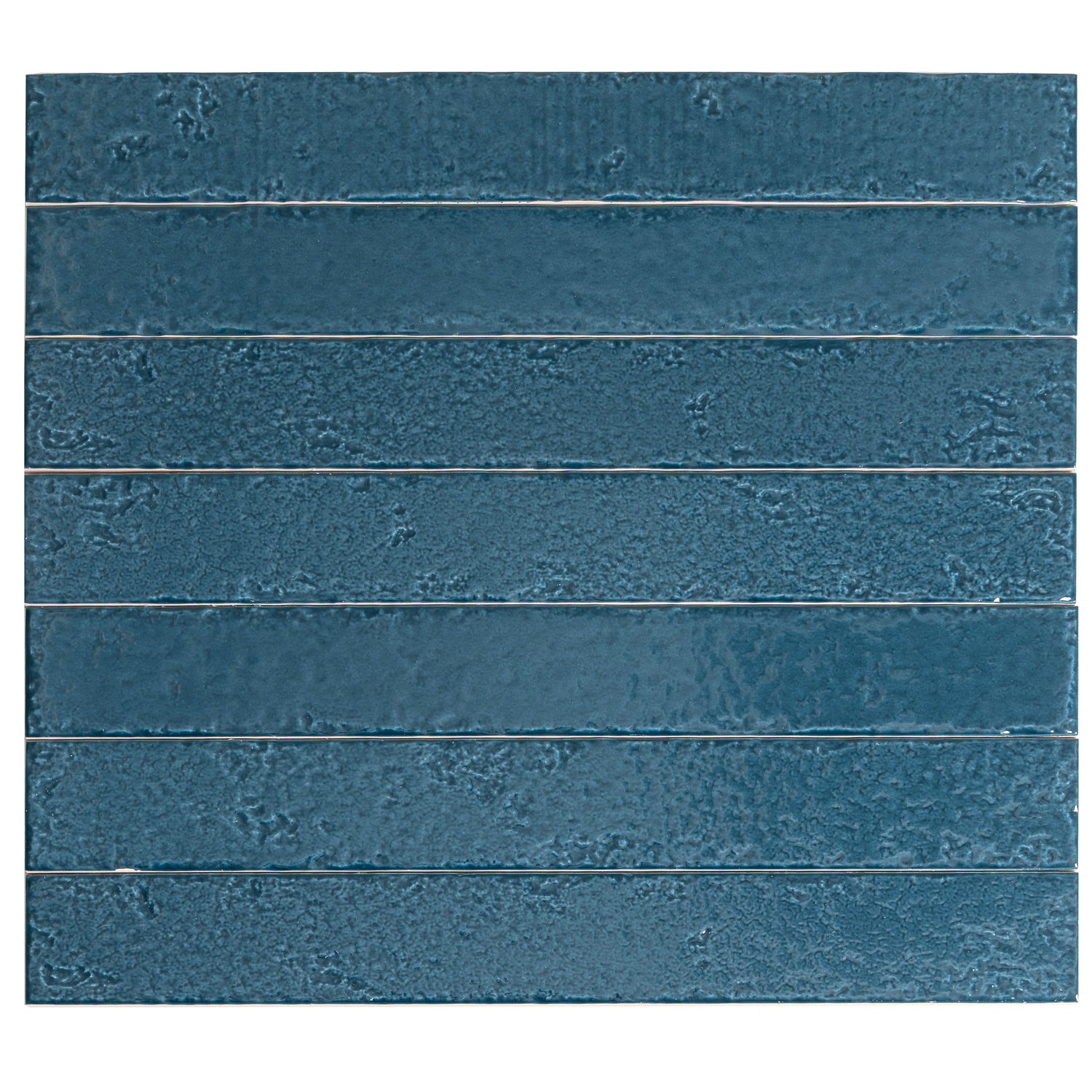Valenza 2x16 Teal Green Ceramic Zellige Subway Wall Tile (50 Pack, 10.76 sq ft/case) - Sample
