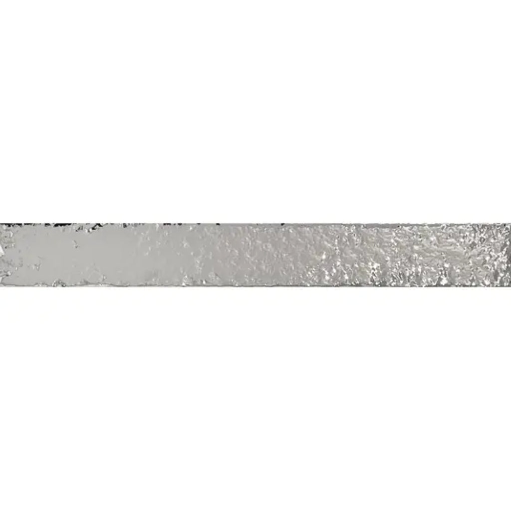 Silver Metallic 2x16 Glossy Zellige Subway Ceramic Tile (50 pack, 10.76 sq ft/case)