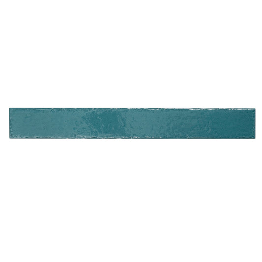 Valenza 2x16 Tropical Teal Ceramic Zellige Subway Wall Tile (50 Pack, 10.76 sq ft/case) - Sample