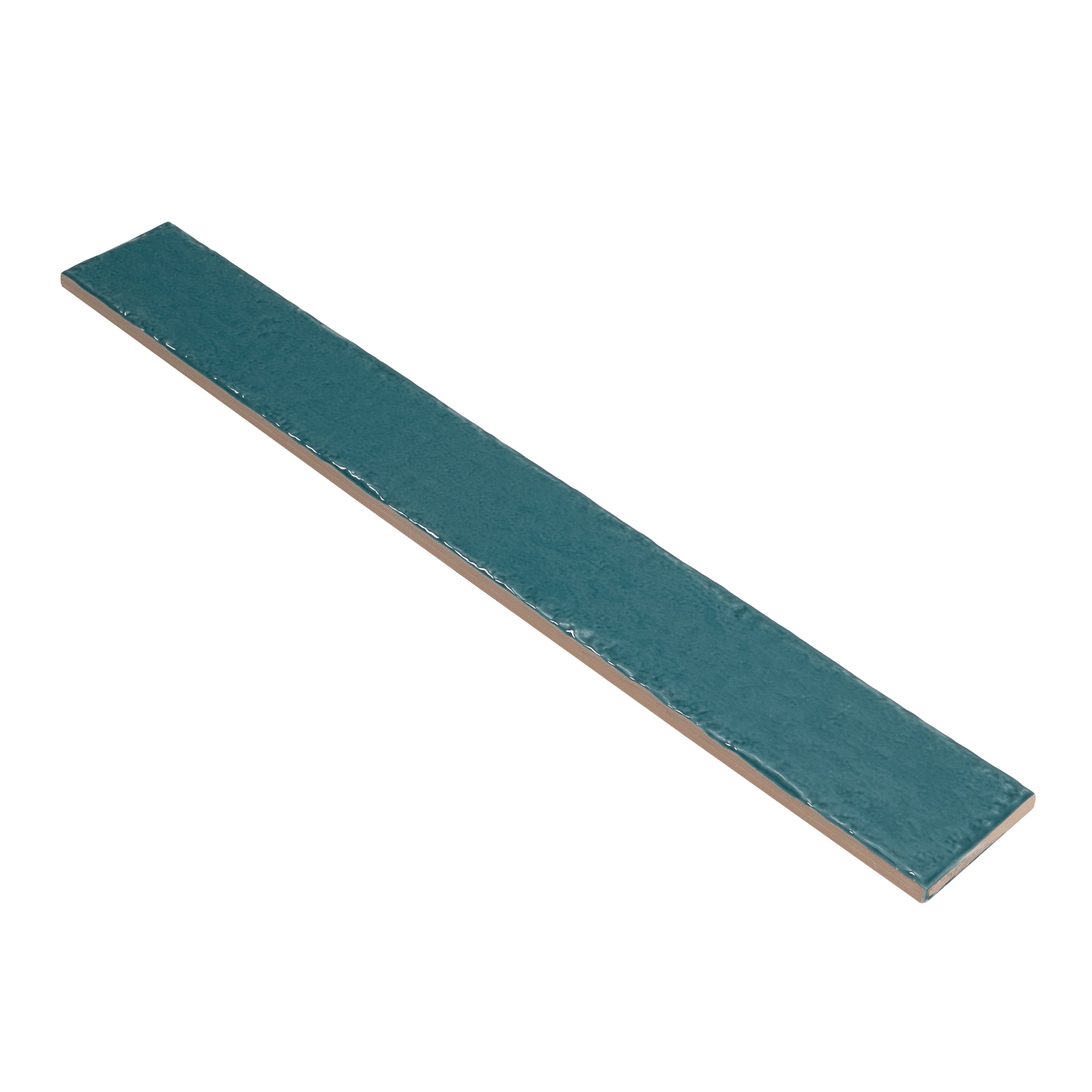 plage 2026SS toropical ジレ Tropical Teal 2x16 Glossy Zellige Subway Ceramic Tile (50 pack