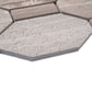 11x12 Gray Hexagon Polished Tile