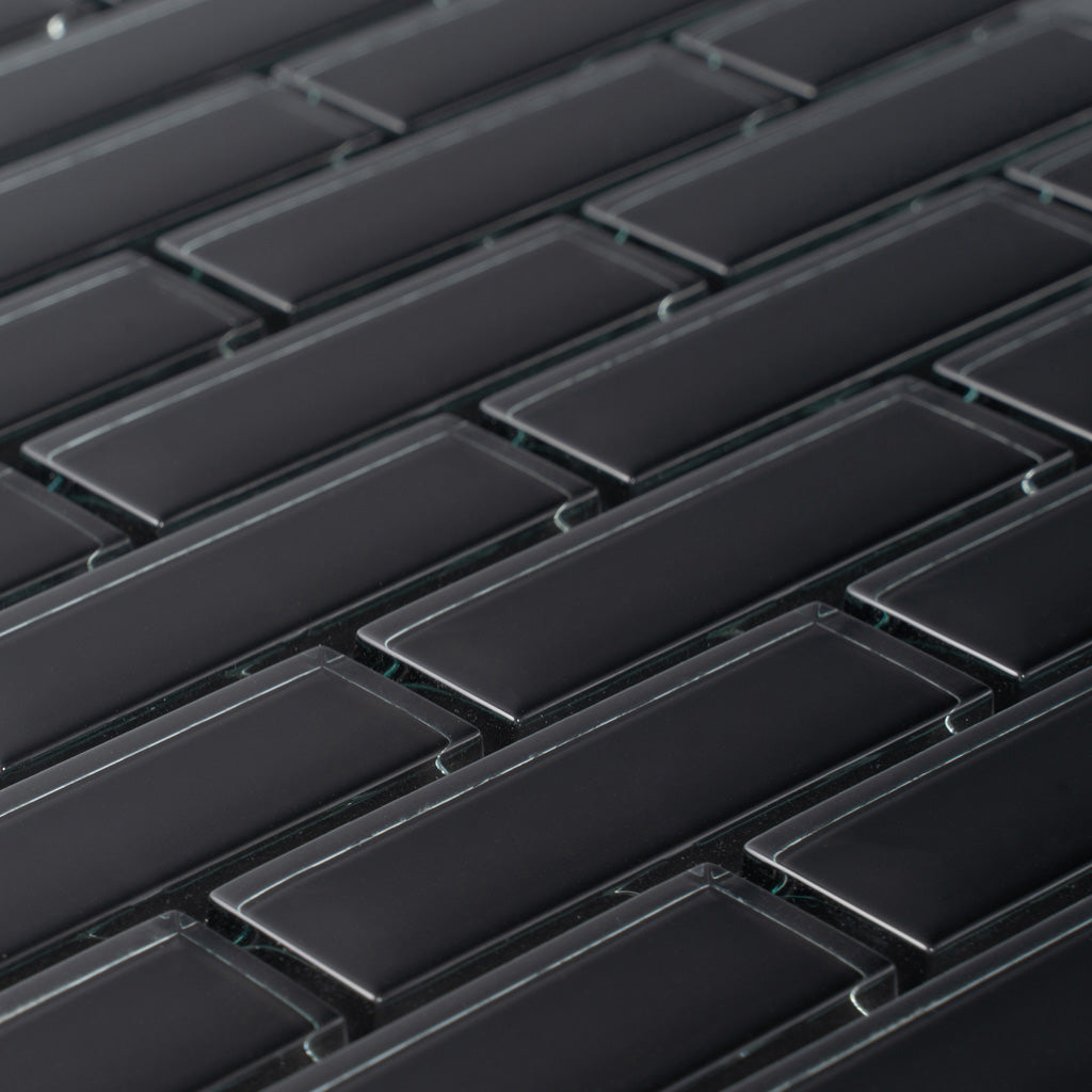 12x12 Black Polished Glass Tile