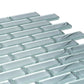 Stone Blue 12x12 Glossy Brick Glass Mosaic Tile (5 pack, 4.92 sq ft/case) - Sample