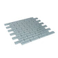 Stone Blue 12x12 Glossy Brick Glass Mosaic Tile (5 pack, 4.92 sq ft/case) - Sample