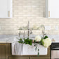 Chiffon White 12x12 Glossy Brick Glass Mosaic Tile (5 pack, 4.83 sq ft/case) - Sample