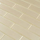 Chiffon White 12x12 Glossy Brick Glass Mosaic Tile (5 pack, 4.83 sq ft/case) - Sample