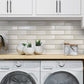 Lace White 12x12 Glossy Brick Glass Mosaic Tile (5 pack, 4.83 sq ft/case) - Sample