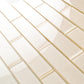 Lace White 12x12 Glossy Brick Glass Mosaic Tile (5 pack, 4.83 sq ft/case) - Sample