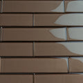 Sample - Brown 12x12 Glossy Brick Glass Mosaic Tile (5 pack, 4.83 sq ft/case)