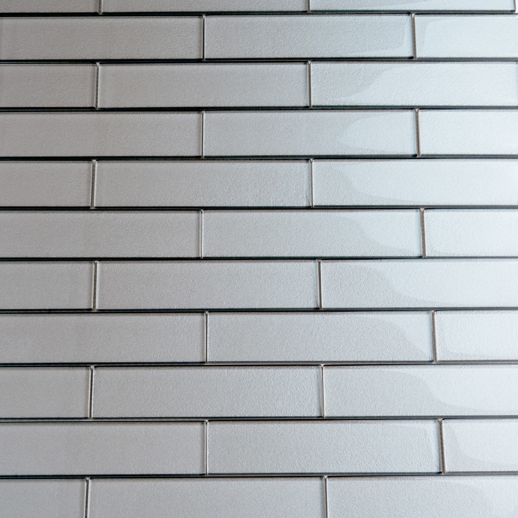 5 pack Gray 11.8-in. x 11.8-in. Polished Glass Mosaic Tile (4.83 Sq ft/case) - Sample