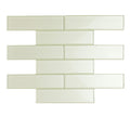 Sample - Light Sea Green 12x12 Glossy Brick Glass Mosaic Tile (5 pack, 4.83 sq ft/case)