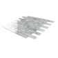 Light Gray 12x12 Brick Glossy Glass Mosaic Tile (5 pack, 4.83 sq ft/case) - Sample