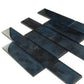 Sample - Stone Blue 12x12 Glossy Glass Brick Mosaic tile (5 pack, 4.83 sq ft/case)