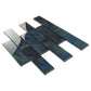 Sample - Stone Blue 12x12 Glossy Glass Brick Mosaic tile (5 pack, 4.83 sq ft/case)